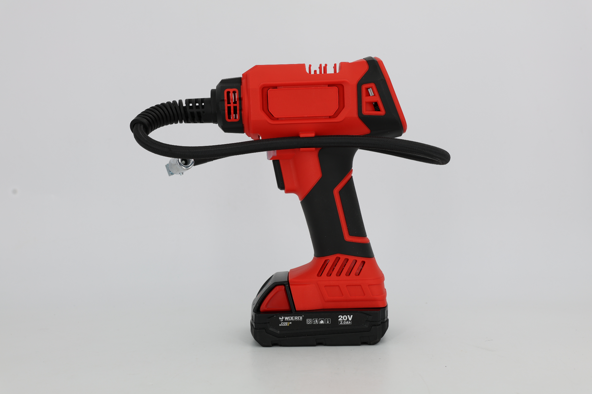 WOERDI 1023AP-01 20V cordless handheld inflator with hose and chuck