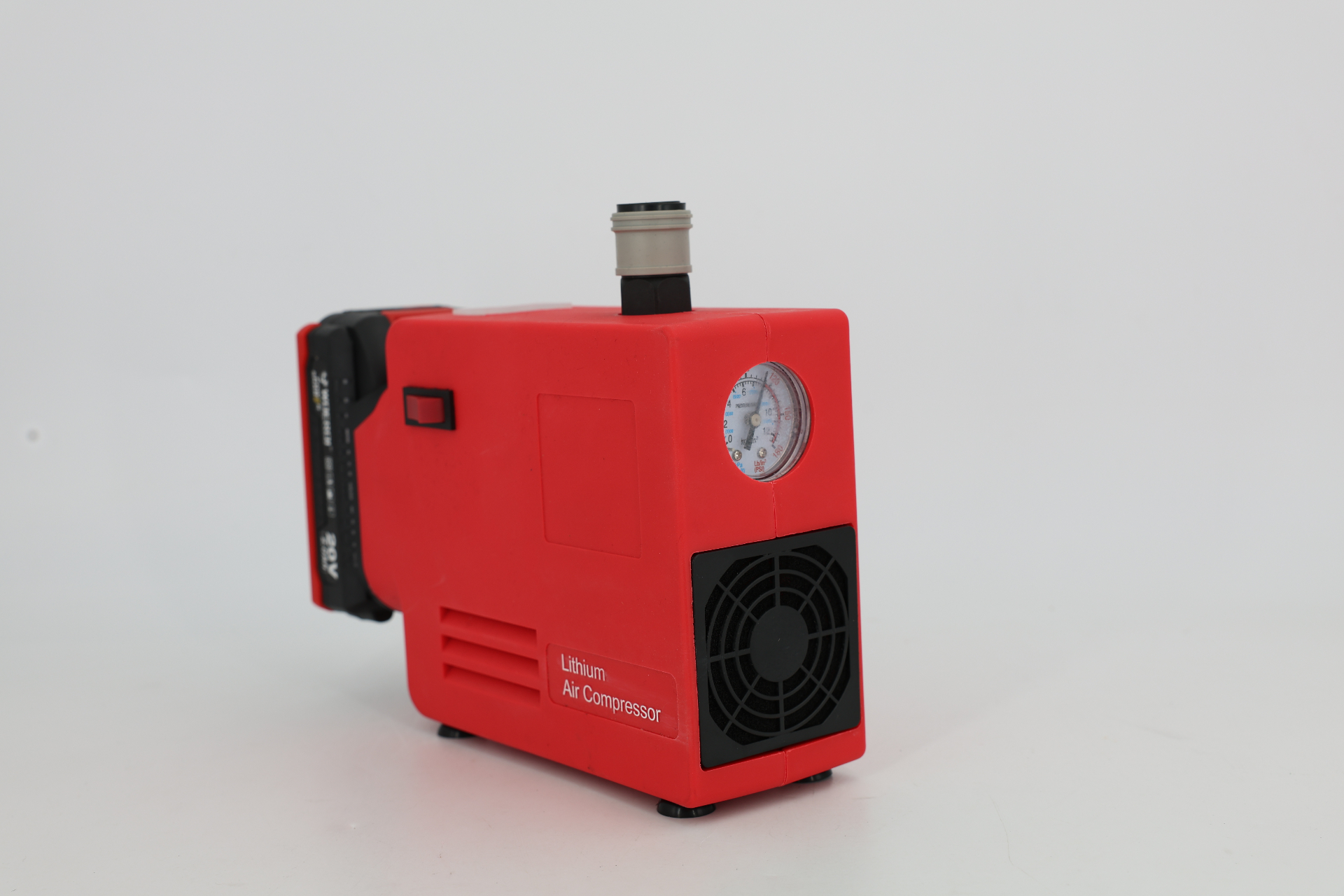 WOERDI 1023AP-03 20V cordless portable lithium air compressor with pressure gauge