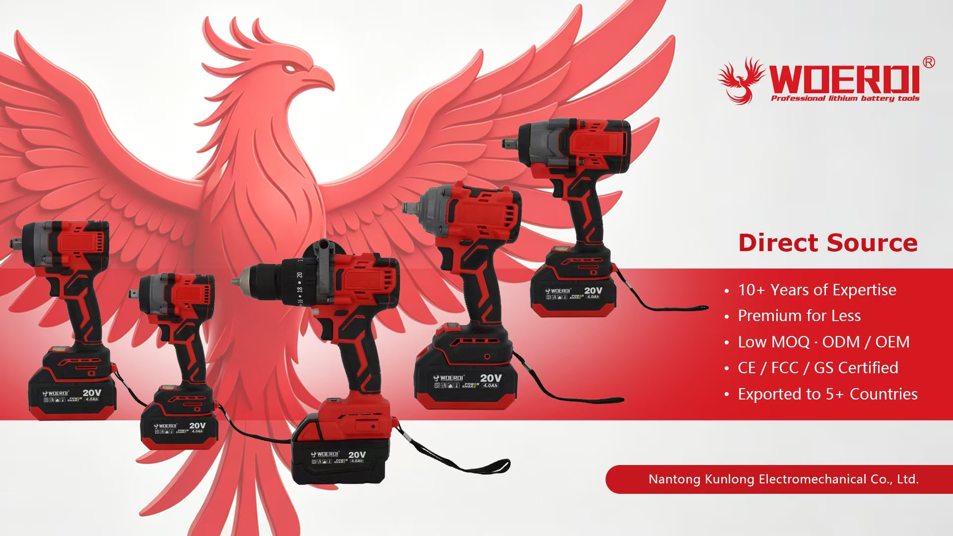 WOERDI lithium battery power tools — Direct Source