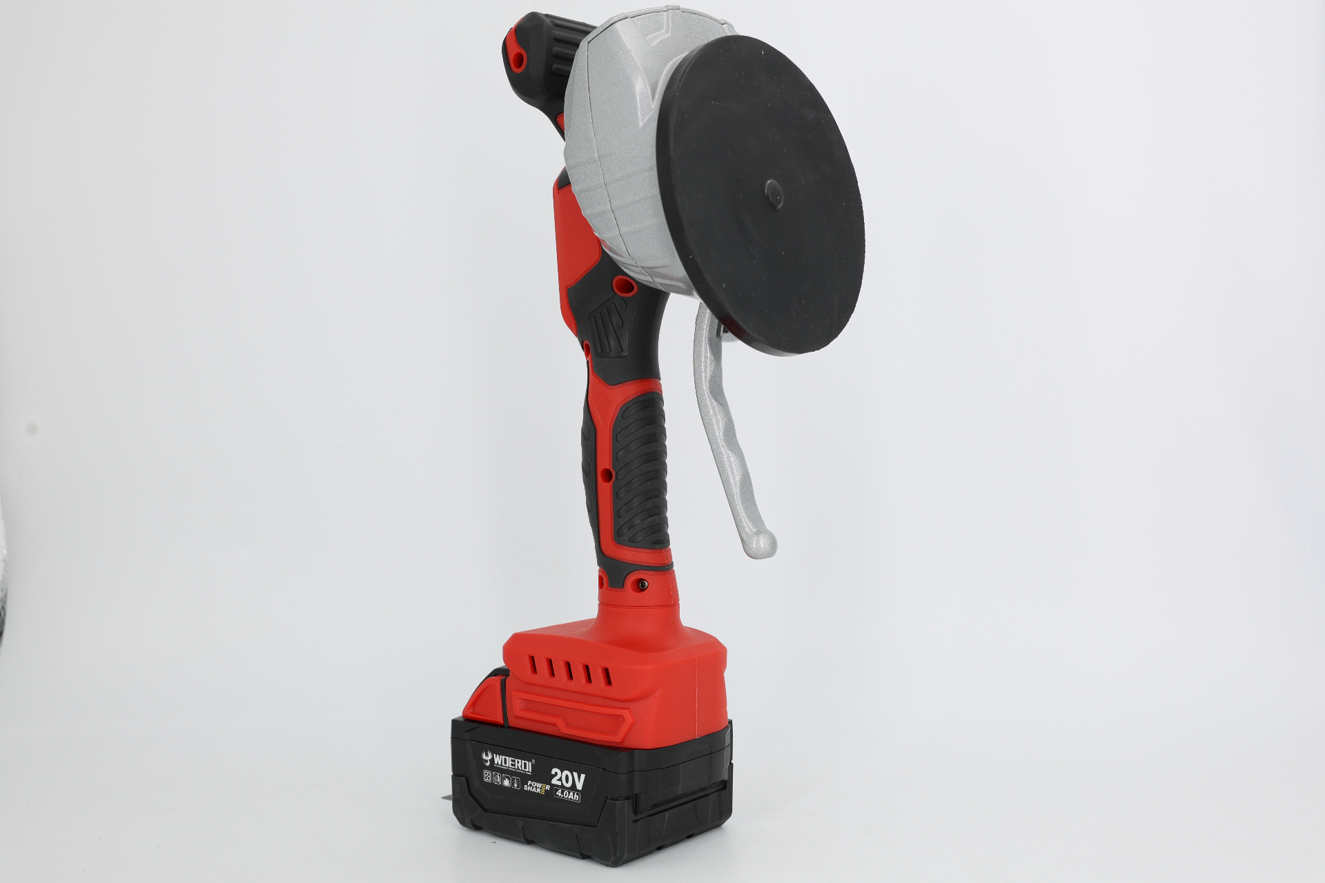 WOERDI 1033TTV-01 20V cordless tile vibrator with flat vibrating disc and 20V battery